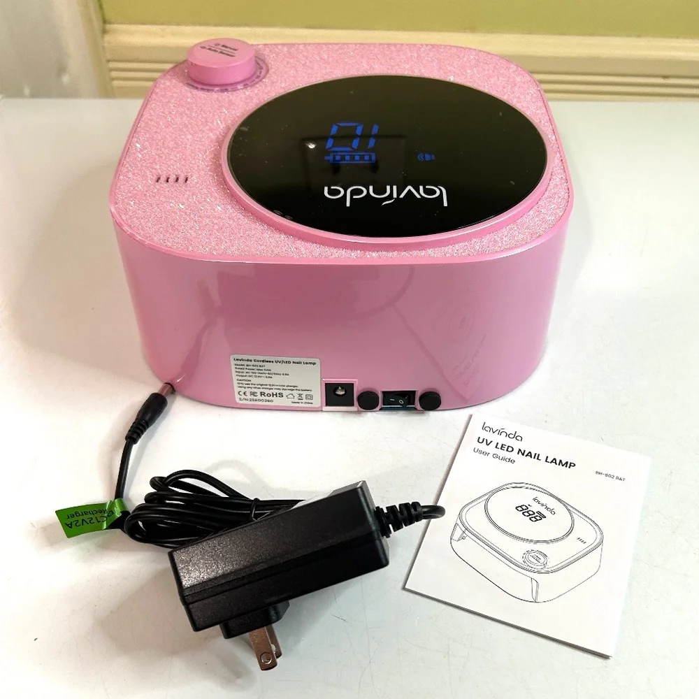 Lavinda UV LED Pink Rechargeable Cordless Professional Nail Light